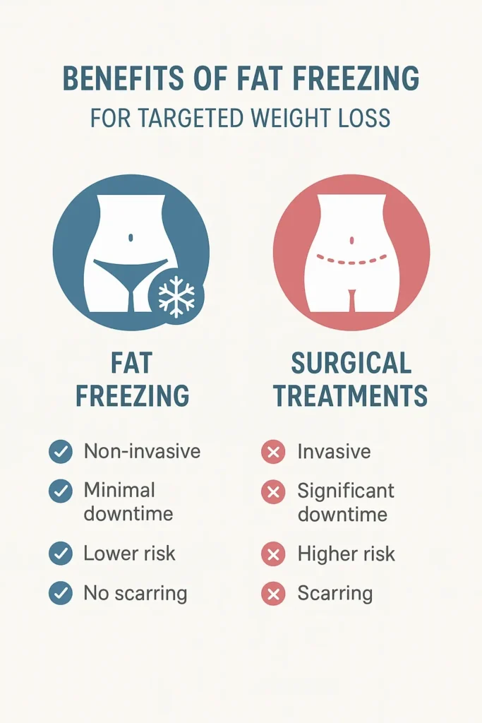 graphic showing the benefits of fat freezing Hatfield