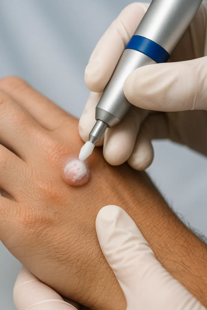 example of wart removal Hatfield using cryopen