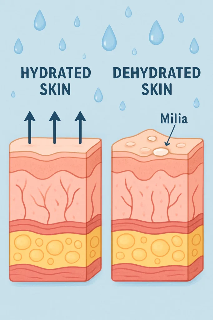 The importance of hydration and milia production Hatfield