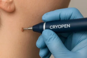 Person receiving skin tag removal Hatfield