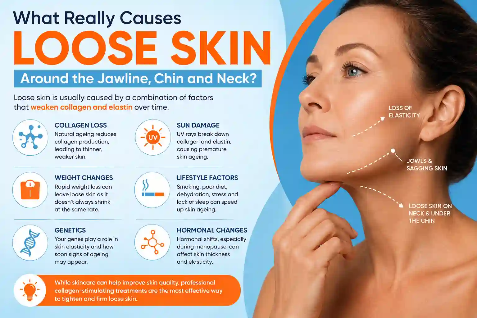 What Really Causes Loose Skin Around the Jawline, Chin and Neck Hatfield?